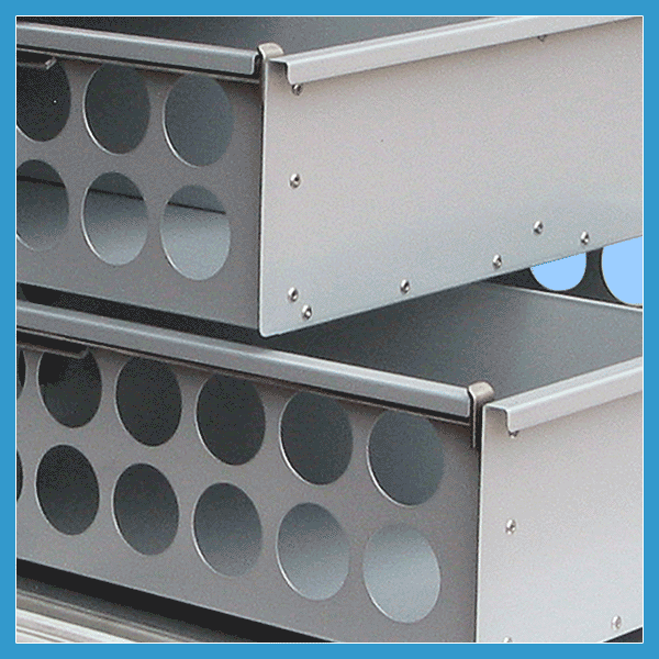 Detailansicht der Thermobox CABO 45/60 K Edelstahleinschübe